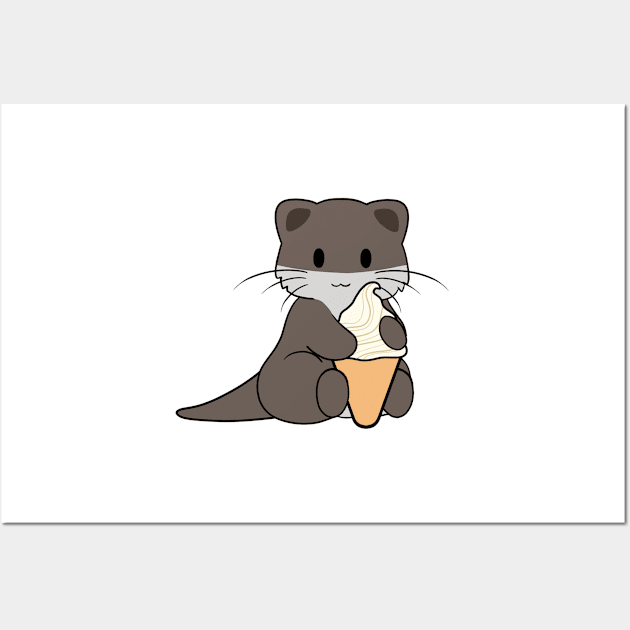 Otter Ice Cream Wall Art by BiscuitSnack